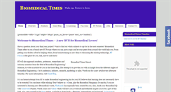 Desktop Screenshot of biomedicaltimes.com